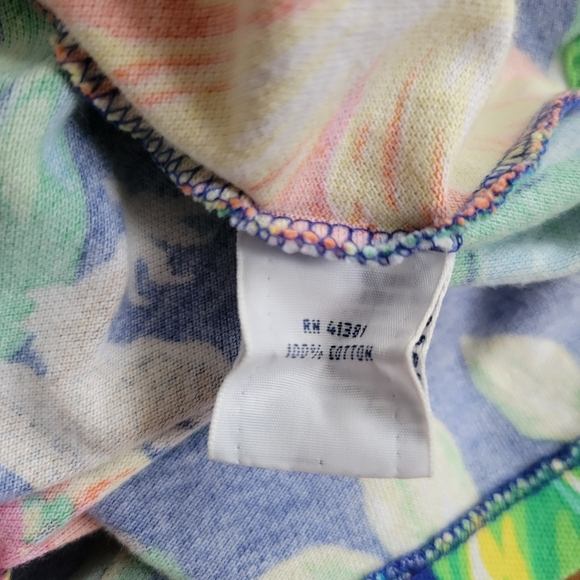 POLO RALPH LAUREN MEN SHIRT FEATHERWEIGHT MESH DRAGON HAWAIIAN BLUE ORANGE VTG L - Picture 8 of 8